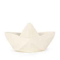 Oli & Carol Origami Boat White Teether