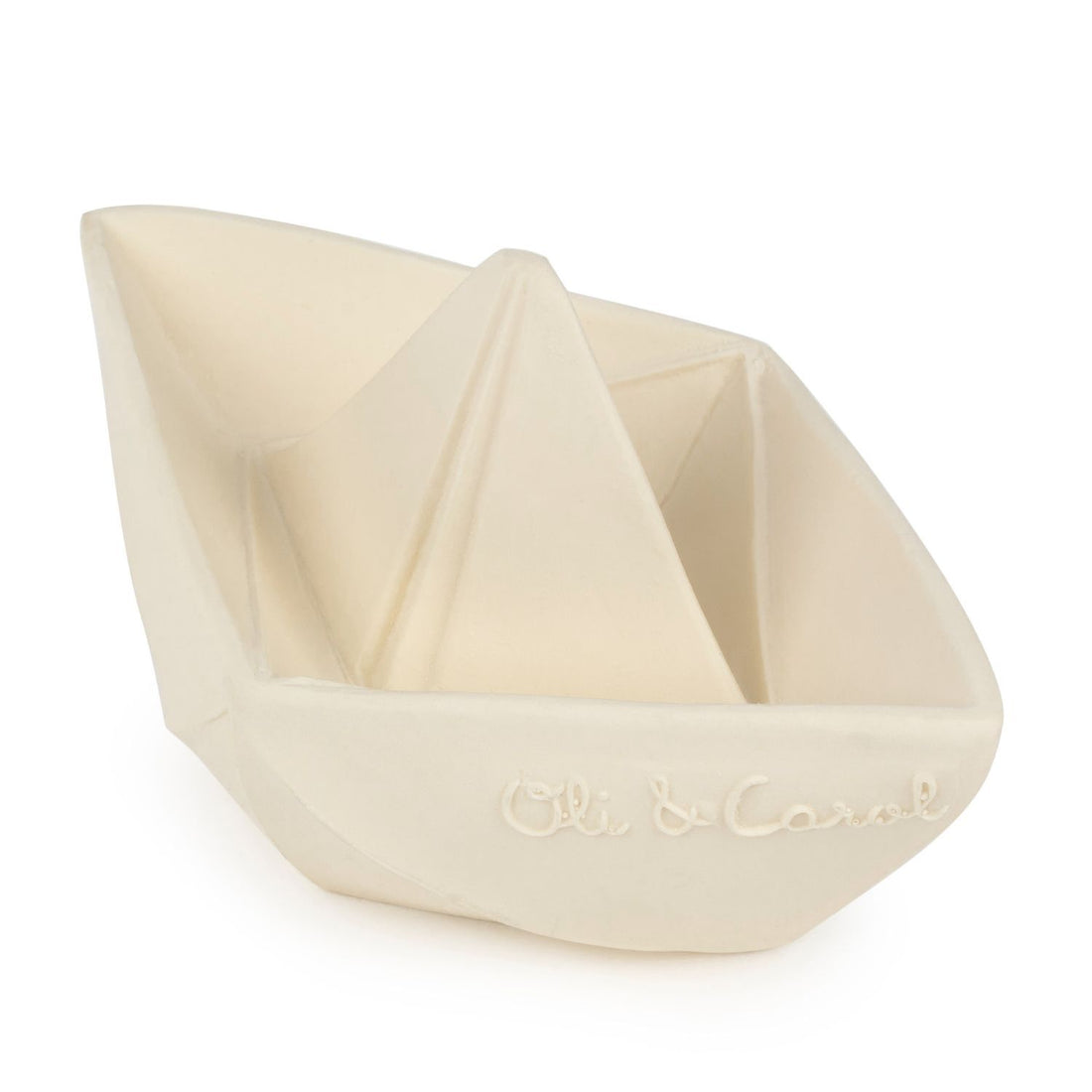 Oli & Carol Origami Boat White Teether