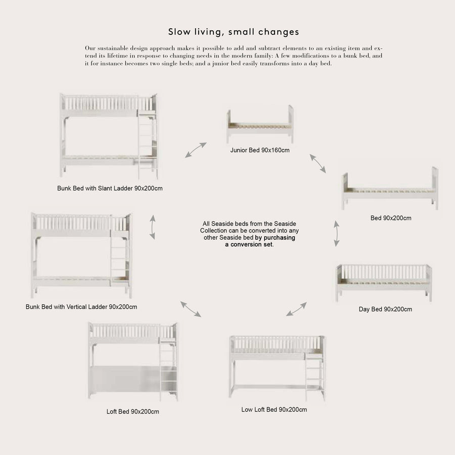 Oliver Furniture Seaside Bunk Bed with Vertical Ladder (Pre-Order; Est. Delivery in 6-10 Weeks)