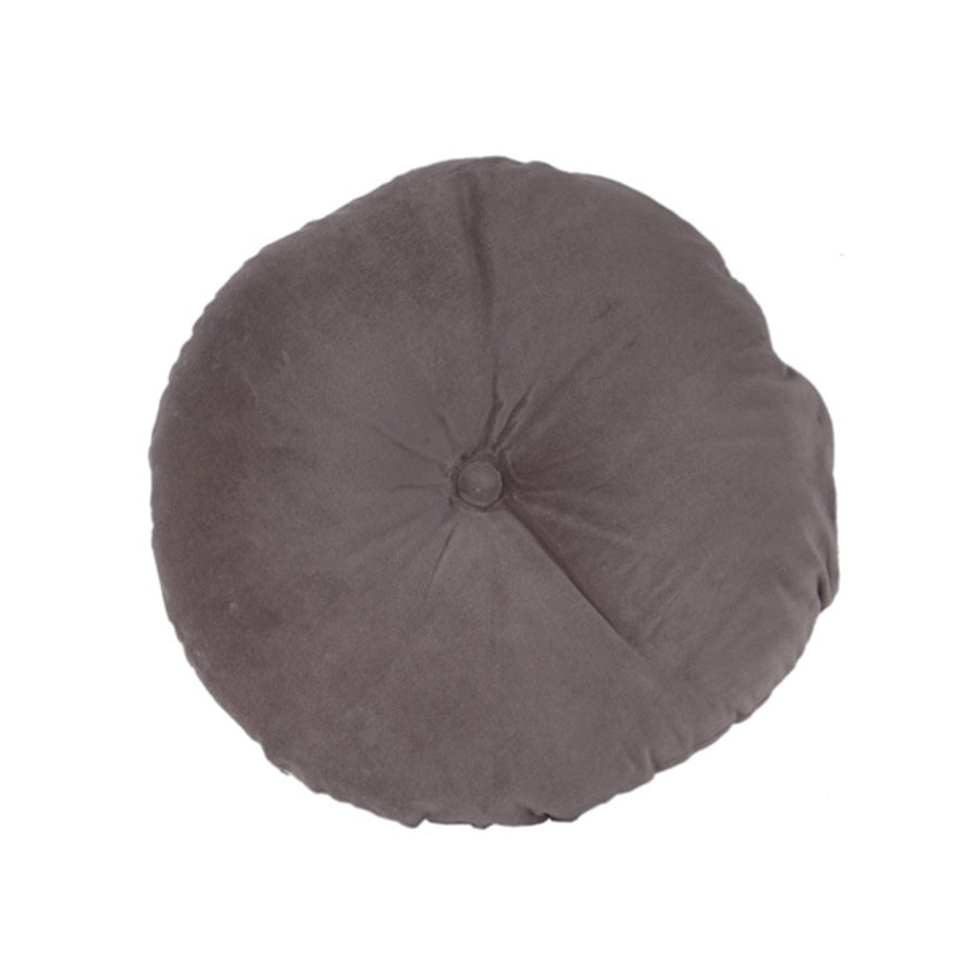 present-time-cushion-luxurious-round-velvet-grey- (1)
