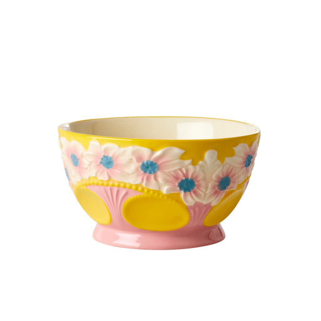 rice-dk-ceramic-bowl-with-embossed-flower-design-yellow-small-rice-cebwl-semy-01