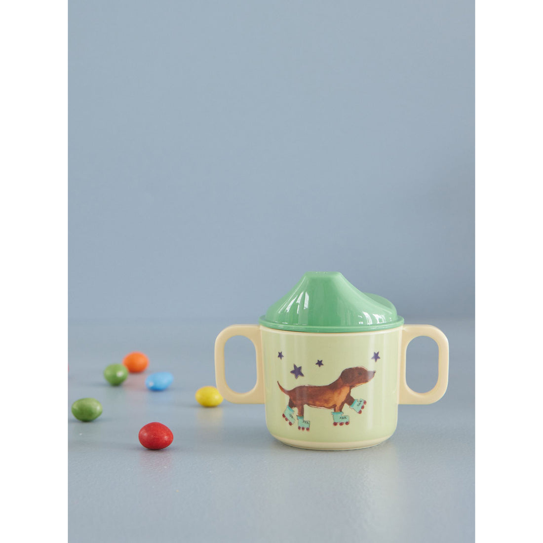 rice-dk-melamine-2-handle-baby-cup-with-animal-print-green-rice-babcu-2hdogg-