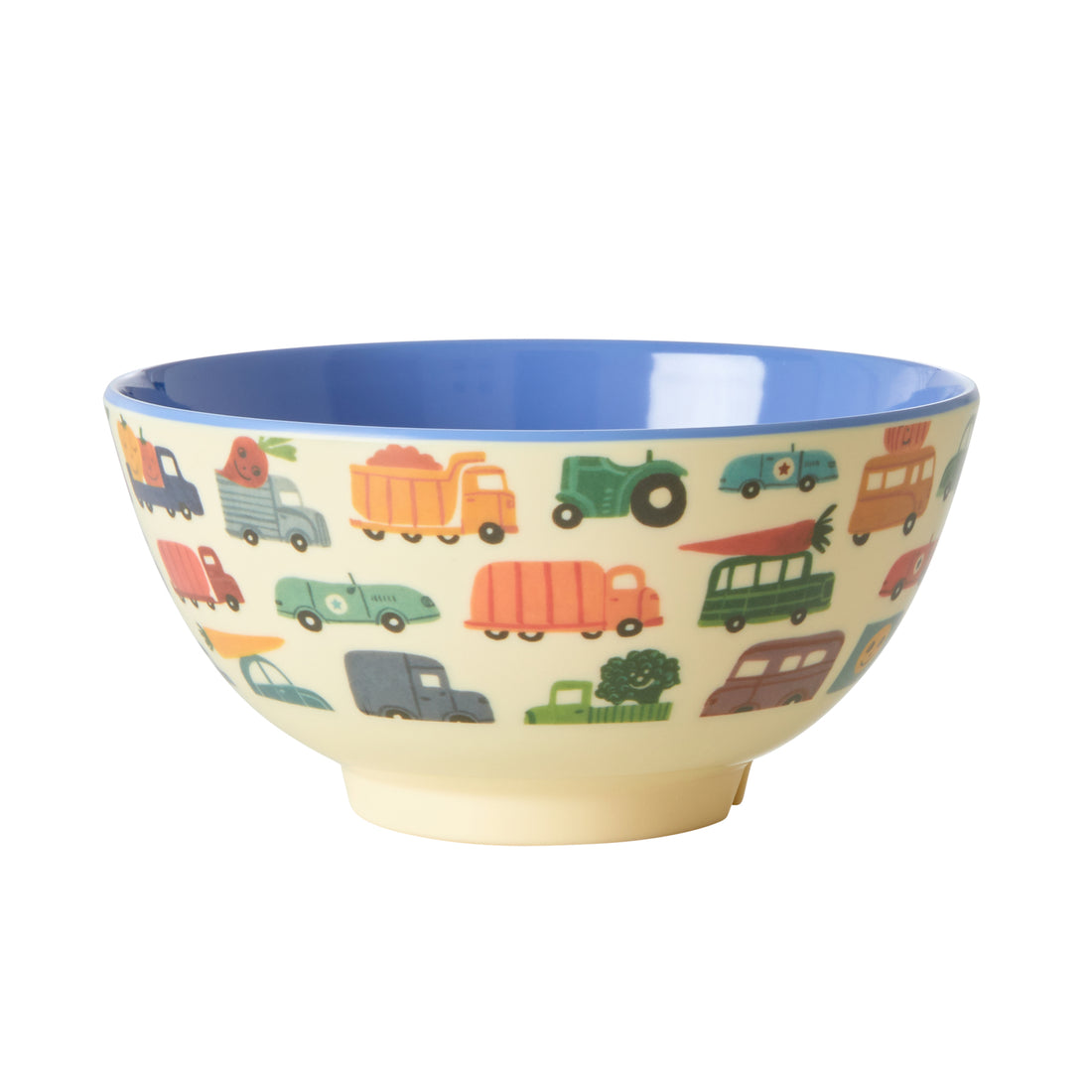 rice-dk-melamine-bowl-with-happy-cars-print-two-tone-medium-rice-melbw-hac-