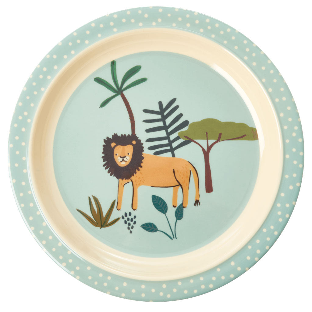 rice-dk-melamine-kids-lunch-plate-with-blue-jungle-animals-print-rice-kilpl-jungb-01