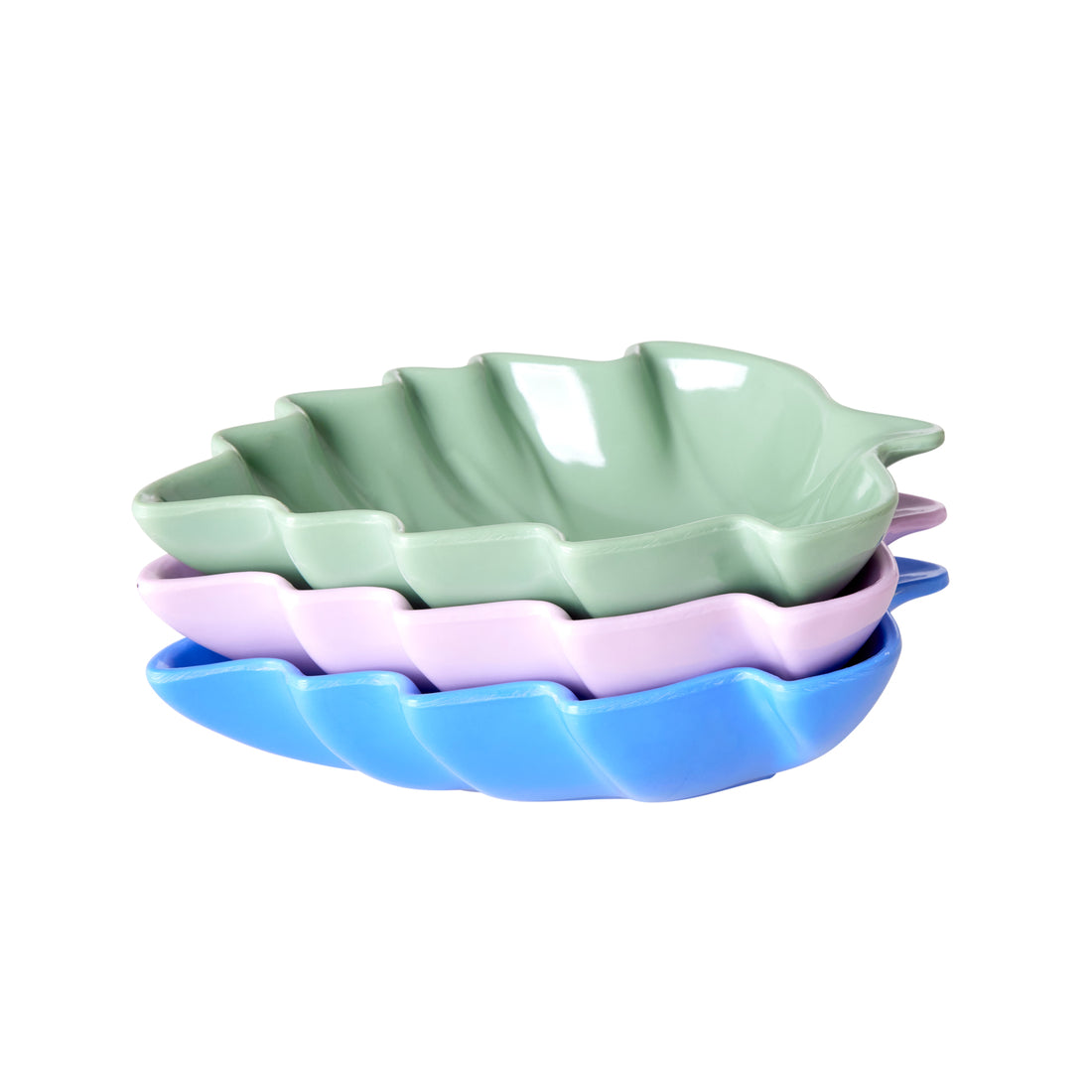 rice-dk-melamine-leaf-condiment-dish-in-3-assorted-solid-colors-rice-meltp-3zshelllbg-