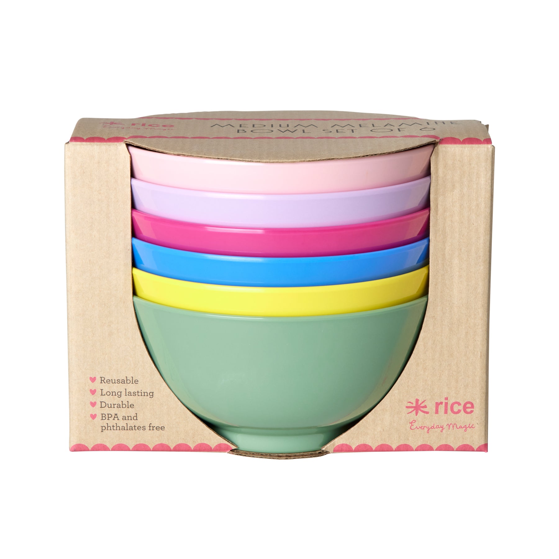 rice-dk-melamine-medium-bowl-in-assorted-ss23-colors-6-pcs-giftbox-rice-melbw-6zss23-