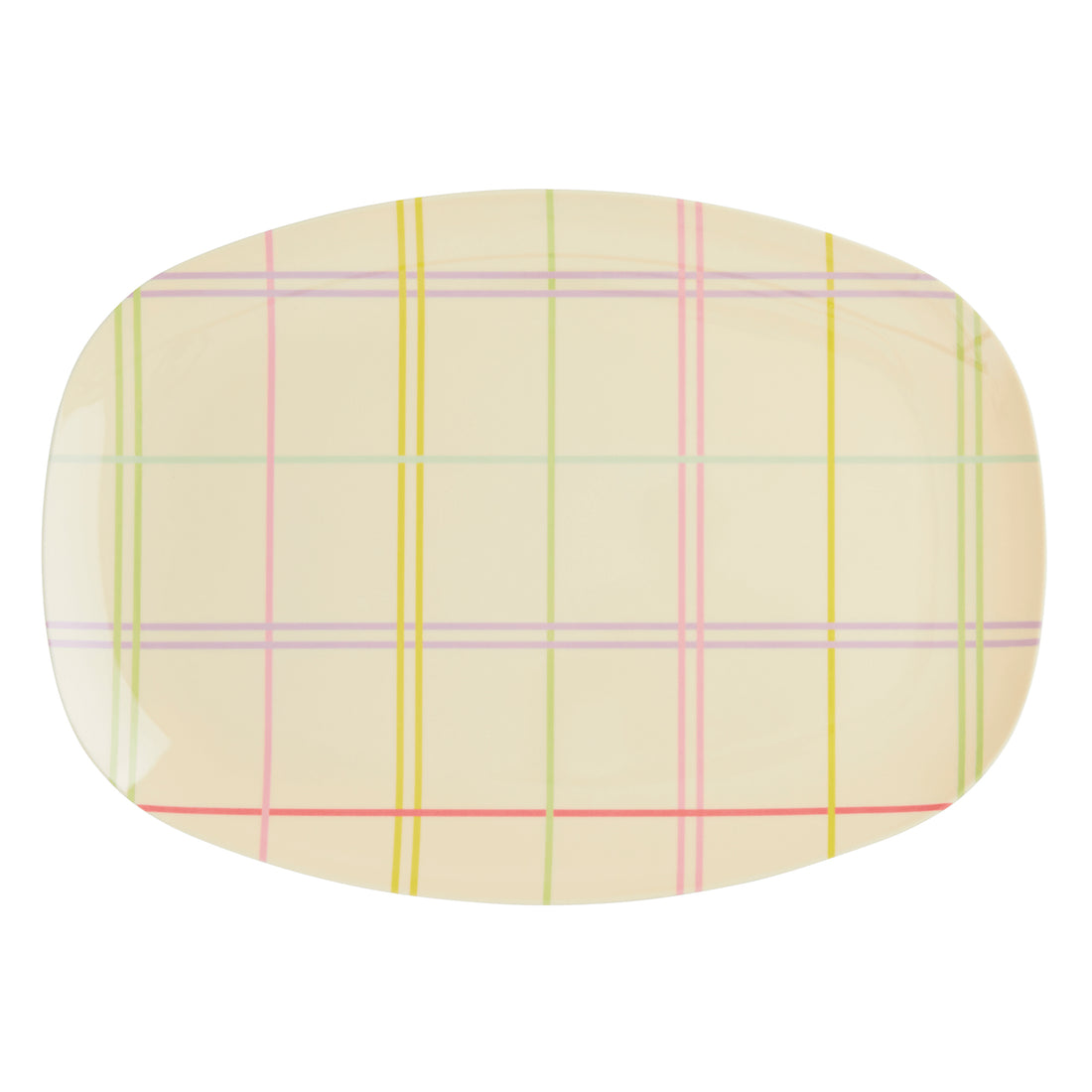 rice-dk-melamine-rectangular-plate-with-multicolored-check-print-rice-melpl-hs22ch-