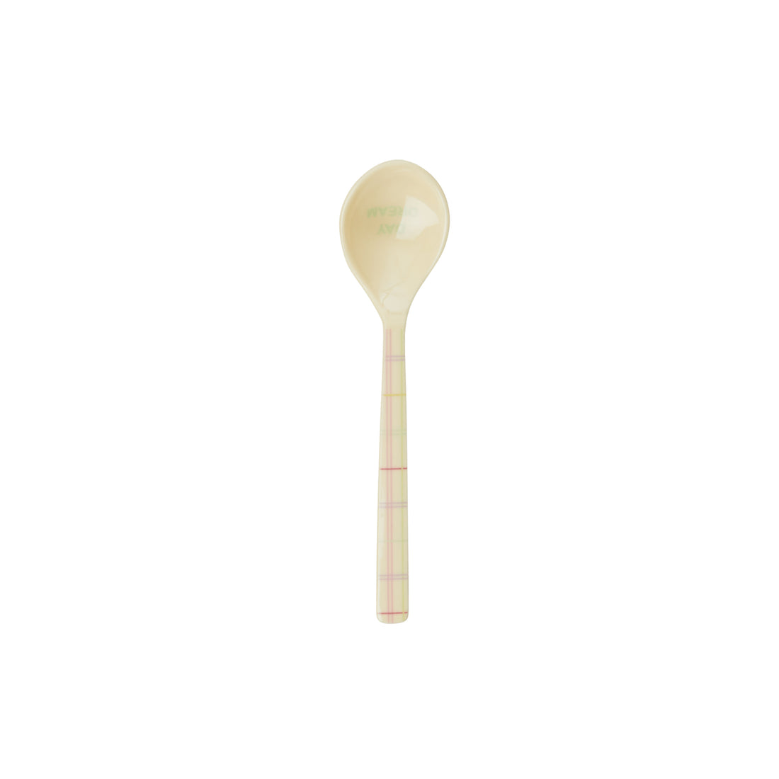 rice-dk-melamine-teaspoon-cream-multicolored-check-prints-rice-melsp-shs22xcch-