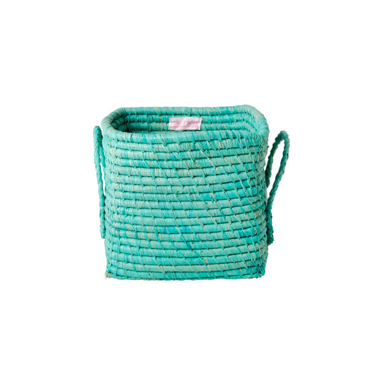 rice-dk-raffia-square-basket-in-mint-small-rice-bsrat-20mi-