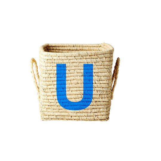 rice-dk-raffia-square-basket-with-painted-letter-u-rice-bsrat-20u-01