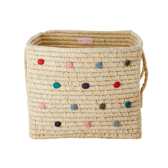 rice-dk-raffia-square-basket-with-raffia-handles-dots-in-believe-in-red-lipstick-rice-bsrat-30dotaw20-01