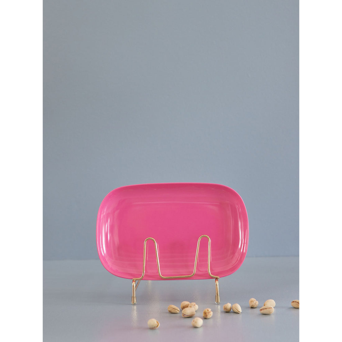   rice-dk-rectangular-melamine-plate-medium-fuchsia-rice-melpl-mrecf-