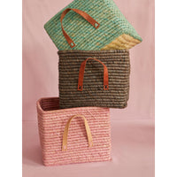 rice-dk-small-square-basket-raffia-mint-rice-bsrat-30mi-