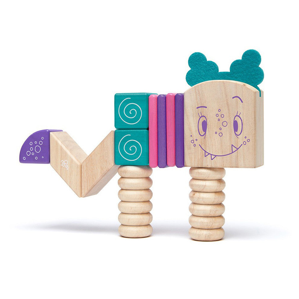 Tegu Sticky Monsters Marbles Magnetic Wooden Block