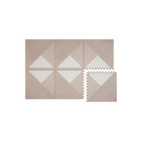Toddlekind Prettier Puzzle Playmat Kyte Mocha 120x180cm - 6 Tiles & 12 Edging Borders