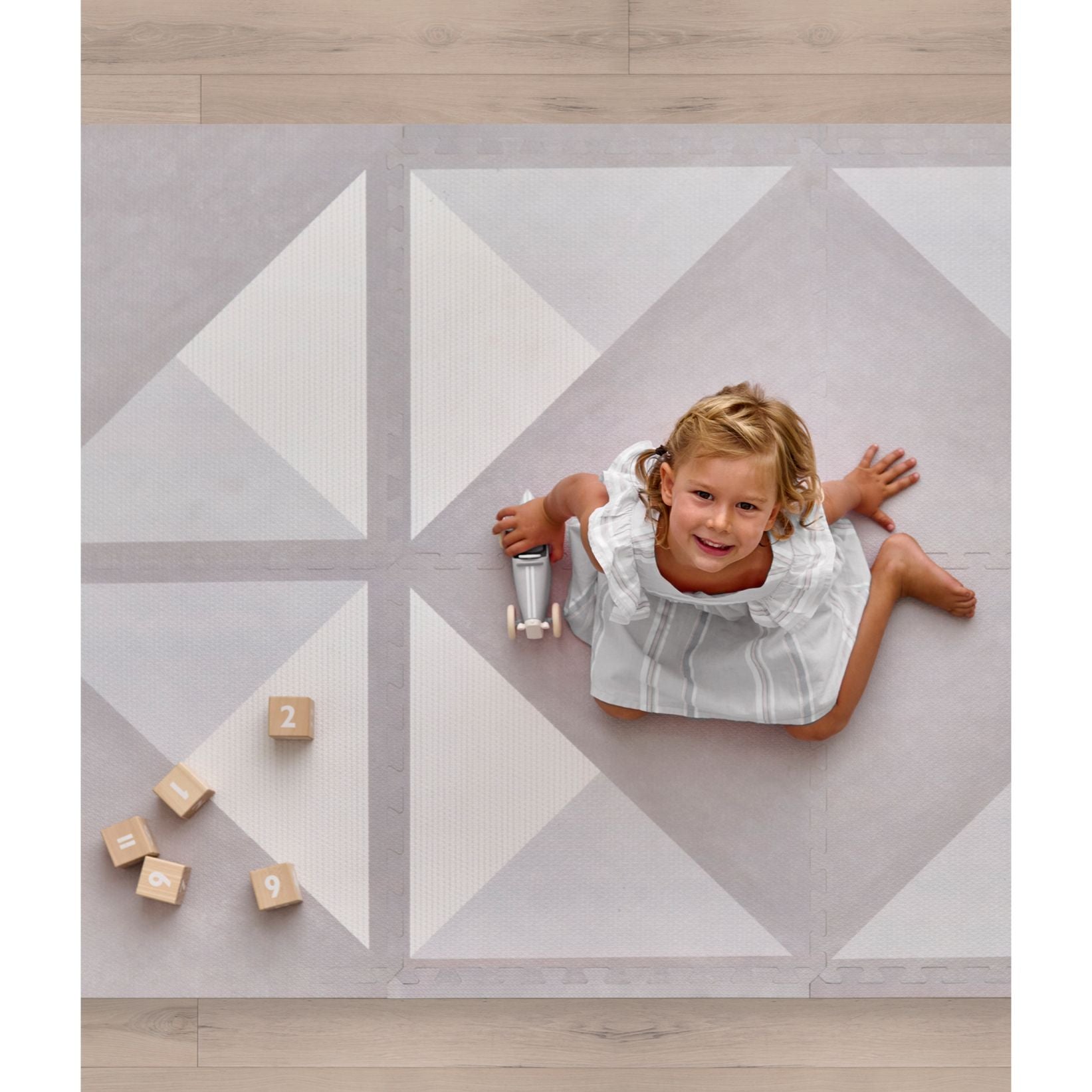 Toddlekind Prettier Puzzle Playmat Kyte Soft Storm 120x180cm - 6 Tiles & 12 Edging Borders (Dispatched in Late-Aug 2025)