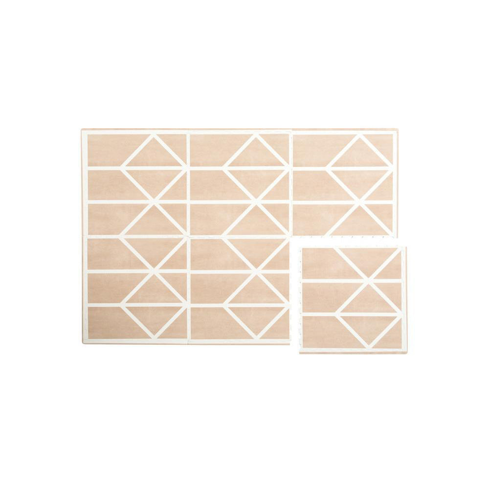 Toddlekind Prettier Puzzle Playmat Nordic Clay 120x180cm - 6 Tiles & 12 Edging Borders