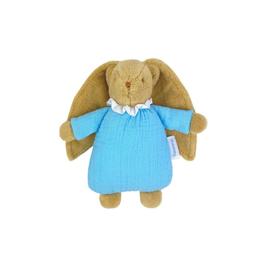 trousselier-lapin-nid-d-ange-doudou-avec-hochet-20cm-coton-bio-bleu-ciel-trou-v634166-1