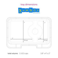 Yumbox Mini Snack 3-Compartment Lunch Box - True Blue Toucan