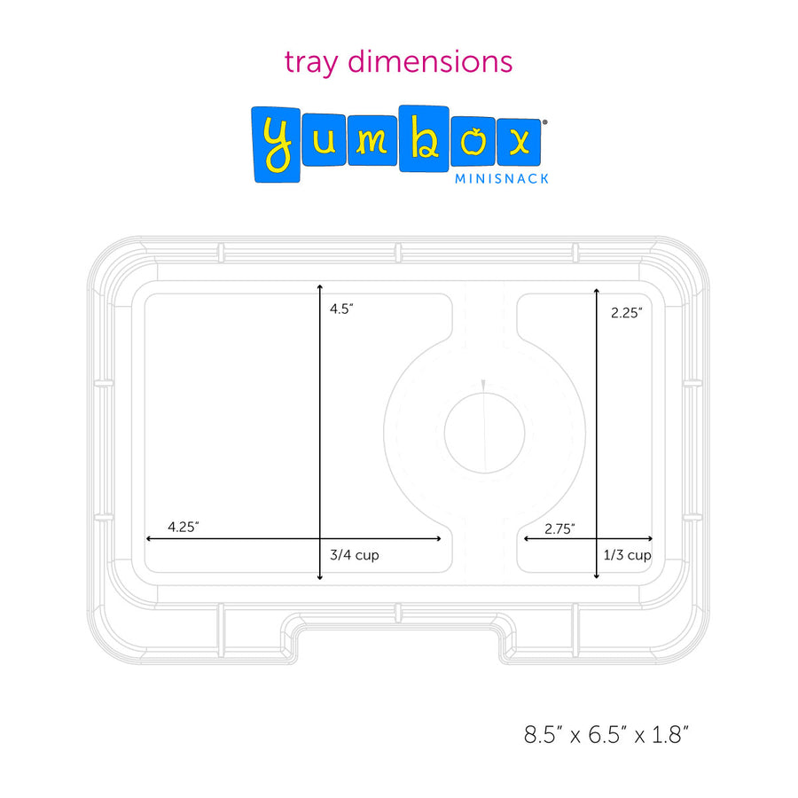 Yumbox Mini Snack Ami Green 3 Compartment Lunch Box
