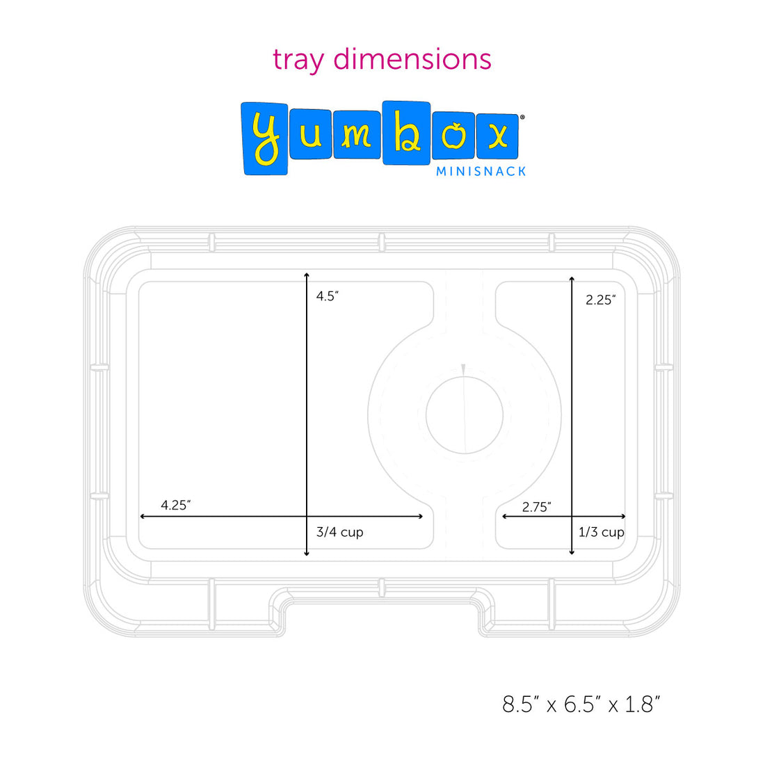 Yumbox Mini Snack Coco Pink 3-Compartment Lunch Box