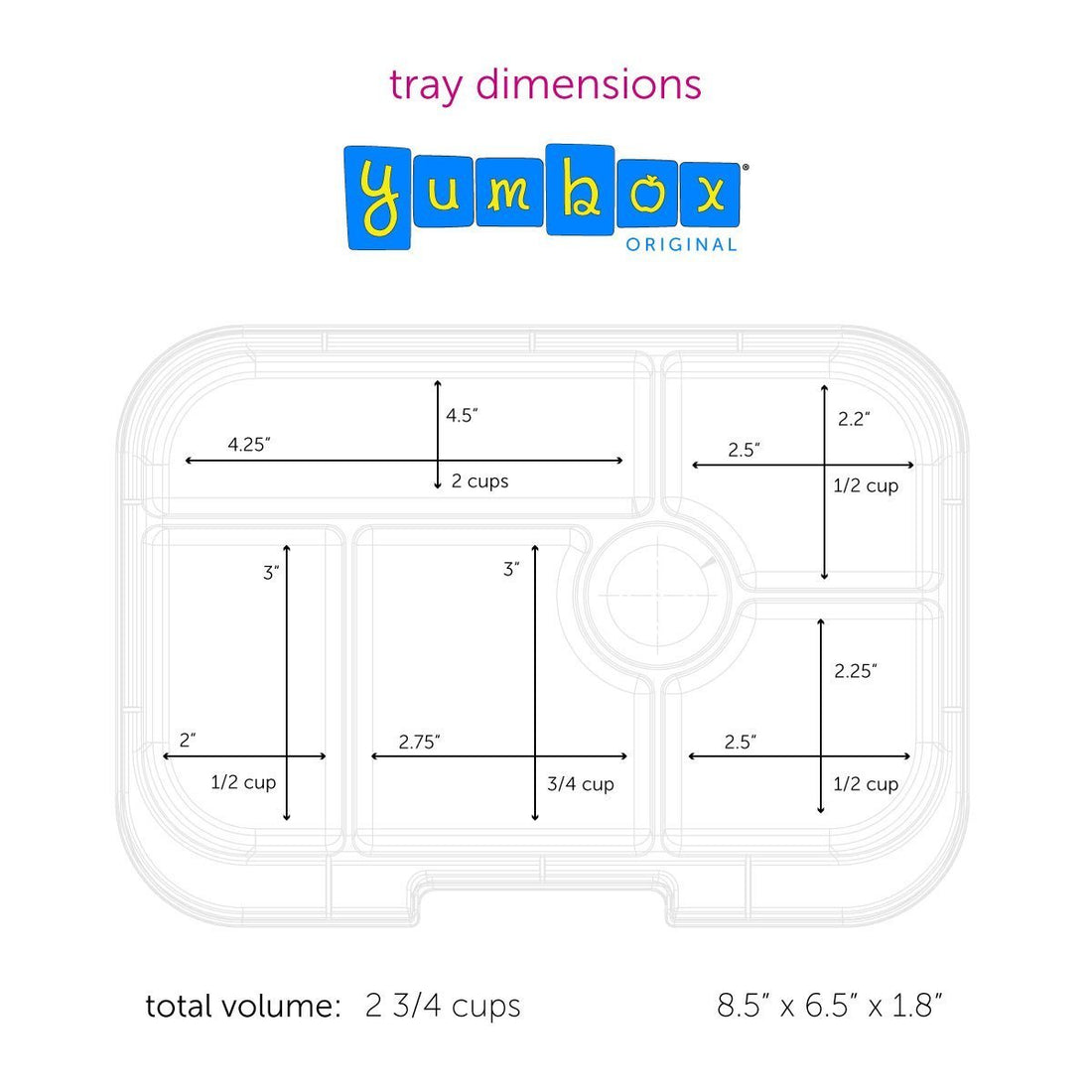 Yumbox Original Misty Aqua 6 Compartment Lunch Box